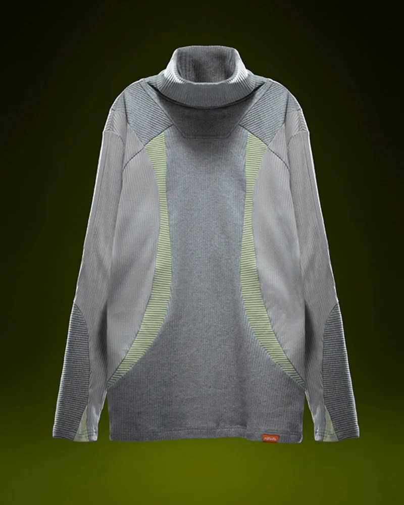 XIPHEVIL Cyberpunk Outfits Unisex Turtleneck Sweatshirt - Image 6
