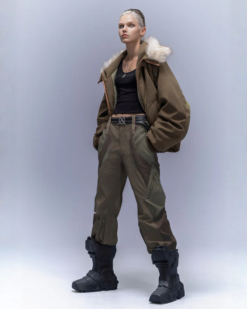 XIPHEVIL Cyberpunk Outfits Wide-Leg Techwear Pants - Image 11