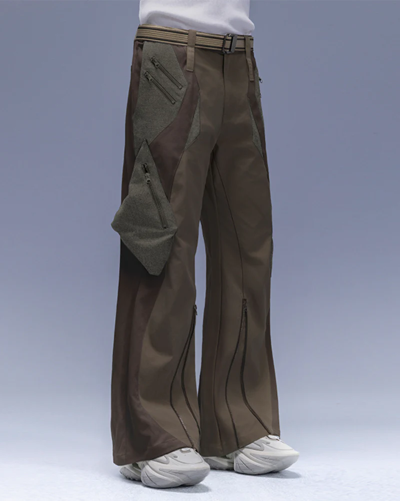 XIPHEVIL Cyberpunk Outfits Wide-Leg Techwear Pants - Image 2