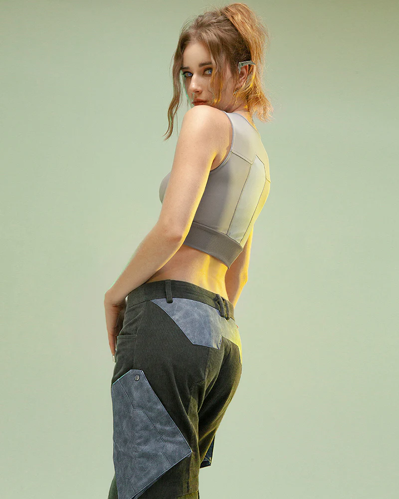 XIPHEVIL Cyberpunk Shadow Patrol Corduroy Pants - Image 9