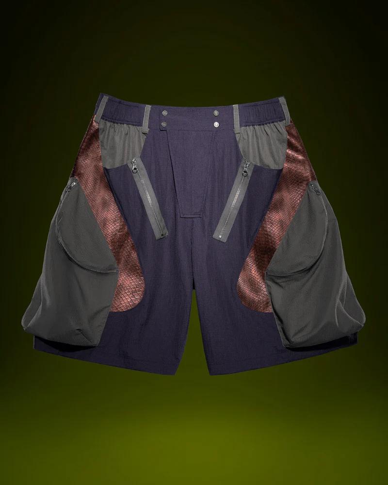 XIPHEVIL Cyberpunk Street-Style Star Arc Cocoon Pocket Shorts - Men - Image 5