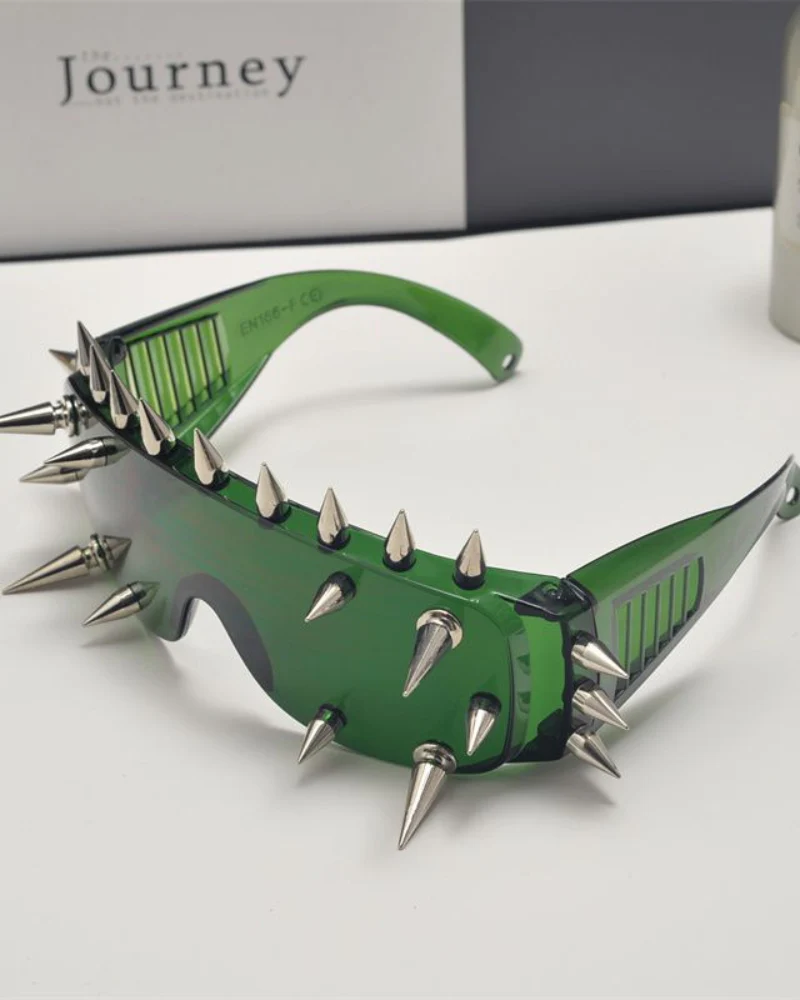 Y2K Rivet Rock Punk Sunglasses - Image 6